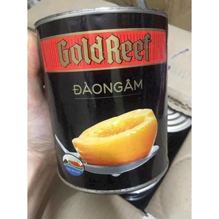Đào ngâm, đào miếng ngâm gold reef nam phi hộp 825g date 2025