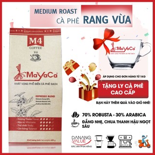 Mayaca Blend M4, Cà phê nguyên chất rang xay, 70% Robusta - 30% Arabica thơm ngon thượng hạng
