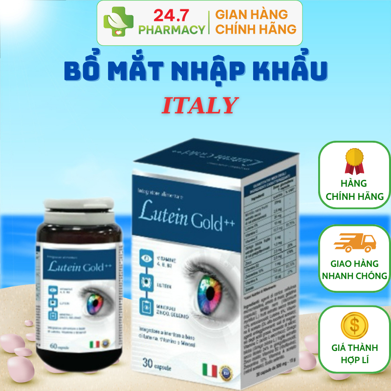 Viên uống bổ mắt lutein Gold ++ giảm nguy cơ thoái hóa điểm vàng và đục thủy tinh thê ở người lơn và