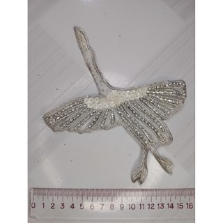 Sticker chim hạc kim sa đính đá trang trí