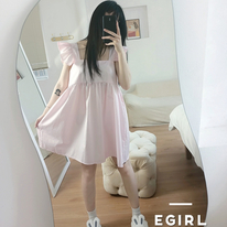(Pass) Váy babydoll 2 dây, đầm babydoll dáng ngắn màu pastel tiểu thư dễ thương