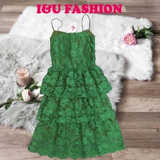 Váy Đầm Đi Tiệc 2 Dây Ren Tầng Cao Cấp Thời Trang Dáng Dài Sang Chảnh Xanh Lá Nổi Bật Sáng Da Sang Trọng Hàn Quốc VA-32