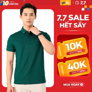 Áo polo Yody cho nam chất liệu mắt chim tay ngắn kiểu dáng công sở có cổ bẻ APM7459