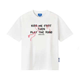 Áo thun nữ cotton Onism KissME màu trắng - Basic tee
