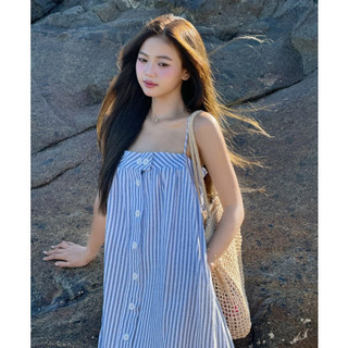 Đầm Maxi Dài Lưng Thun Phối Nút Phía Trước Phong Cách Boho Cho Nữ | MIKKO DRESS | SECODEE