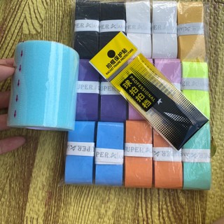 Combo 15 cái quấn cán vợt cầu lông tennis êm tay tặng 1 quấn cốt và 1 dán bảo vệ đầu vợt