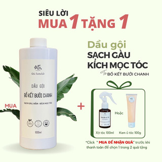 DẦU GỘI BỒ KẾT BƯỞI CHANH CÔ ĐẶC 1 LÍT sạch gàu, giảm rụng và kích mọc tóc - by GU.homelab
