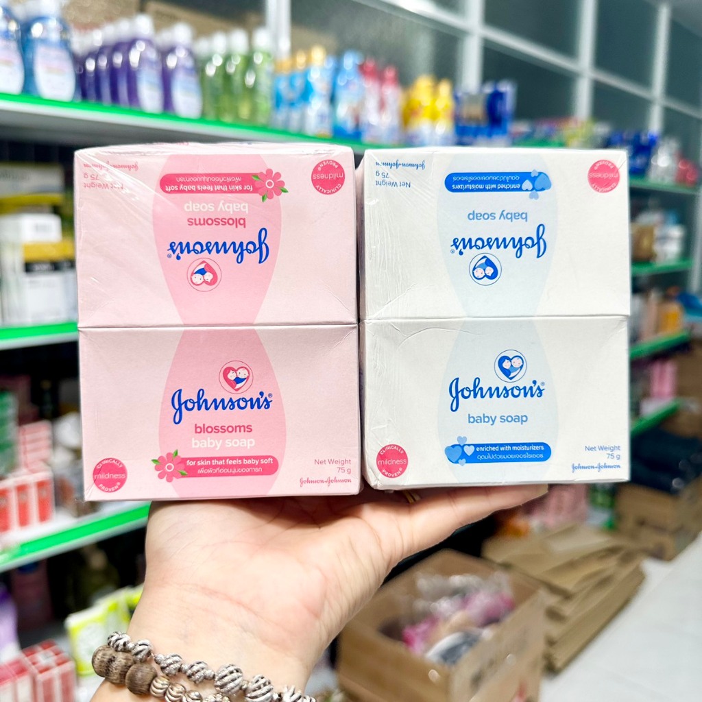 (Combo 4 cục) Xà bông cục Johnson's Thái Lan