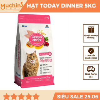 Hạt Today's Dinner Bao 5kg giúp tăng hệ miễn dịch, ngừa búi lông, giảm mùi hôi phân - Hạt Cho mèo mọi lứa tuổi