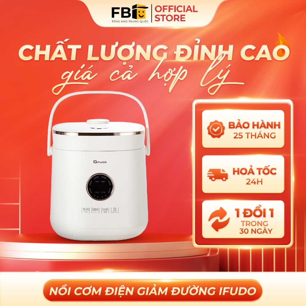 Nồi cơm điện IFUDO tách đường mini 2L Nấu hấp đa năng Nồi cơm điện Mini