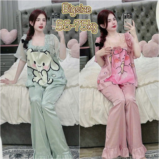 Đồ bộ bigsize lụa xước ánh kim - đơn giản - quý phái