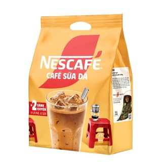 [Tặng ly] Combo Cafe sữa đá Nescafe bịch 600g (25 gói x 24g) tặng ly Inochi 1 lít