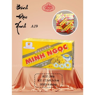 Bánh Đậu Xanh Rồng Vàng Minh Ngọc A19 200g - Đặc Sản Hải Dương