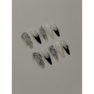 NAIL BOX GIÁ RẺ .SET 10 MÓNG UP GẮN NƠ +MẮT MÈO+ CHARM XÍCH