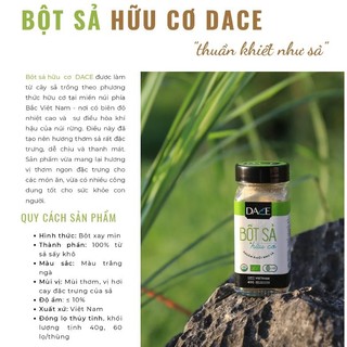 Bột sả hữu cơ dace - organic lemongrass powder 🚚 freeship 🚚