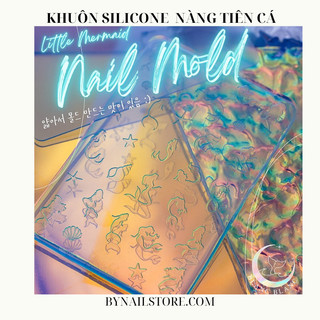 Khuôn silicon làm móng nàng tiên cá siêu mỏng + thanh gạt gel