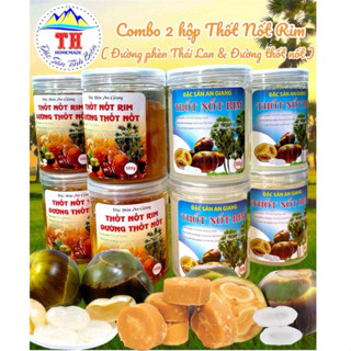 Combo 2 hộp Thốt nốt rim ( Đường thốt nốt và Đường phèn Thái Lan) - Hộp 500g