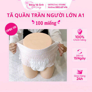 Combo 100 miếng tã quần người lớn a1 siêu thấm, bỉm quần người lớn chống tràn, tiết kiệm size m,l,xl
