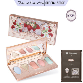 Bảng Phấn Mắt FLOWER KNOWS Strawberry Rococo 6g Năm Màu Hiệu Ứng Mịn Lì Lâu Trôi
