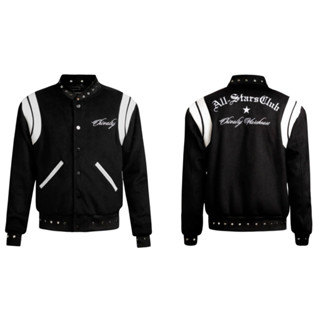 CHIVALRY ‘ALL-STARS CLUB’ Áo khoác dạ Teddy Jacket - BLACK