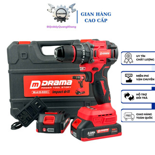 Máy khoan pin Drama D-5321, máy bắn vít 3 chức năng tặng phụ kiện 24 chi tiết