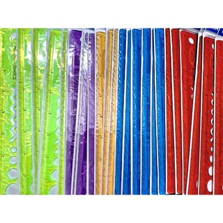 Thước dẻo nhiều màu không gãy- Vạch chia rõ nét- Màu sắc sinh động- kích thước 20,30 cm