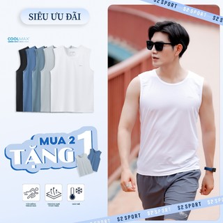 Áo tanktop nam s2 sport áo sát nách vải thun lạnh coolmax kiểu dáng thể thao, khoẻ khoắn - stt03