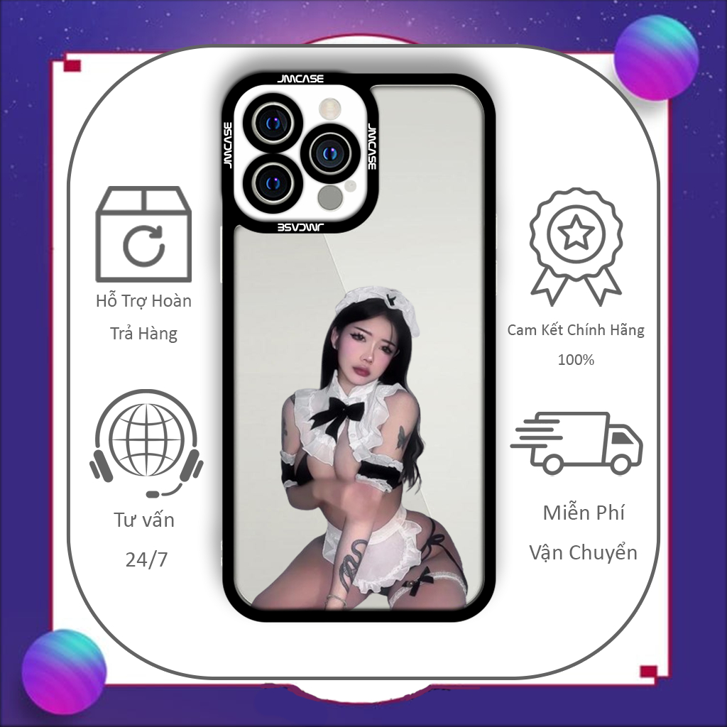 Ốp lưng iPhone silicone cao cấp jicase Hương tịt Khúc Thị Hương sexy cho iPhone 15/14/13/12/11/X/Xsm