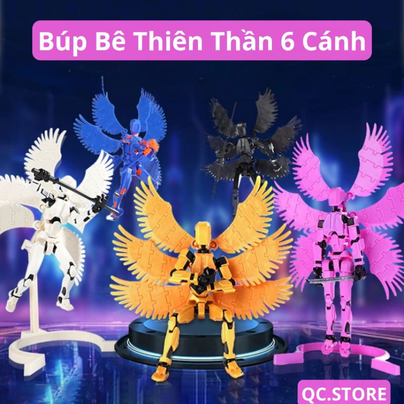 [ Tặng Chân Đế + 6 Cánh Đại Thiên Sứ + Bộ Vũ Khí ] Mô Hình Đồ Chơi Robot Figure Dummy 13 in 3D Kèm P
