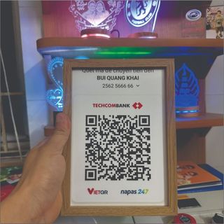 Bảng mica mã qr để bàn phát sáng, in mã qr ngân hàng theo yêu cầu, thời gian in siêu tốc - Qr Cod phát sáng