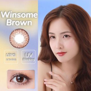 Kính áp tròng Freshkon Alluring 3 tháng màu Winsome Brown, lens mắt màu nâu có độ cận- Lens Optic