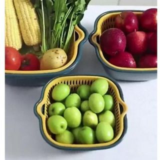 Bộ rổ 6 món kèm chậu chất liệu nhựa cao cấp, đựng đồ đa năng