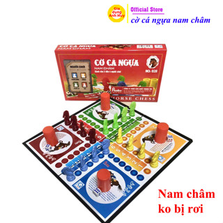 Cờ cá ngựa có nam châm đồ chơi dân gian giải trí cho cả gia đình - GDAH