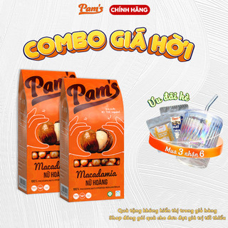 COMBO 2 Hộp Macca Nữ Hoàng Pams 250g/hộp - Nhân Mắc Ca Tách Sẵn Còn Vỏ, Giòn Ngọt Không Hôi Dầu
