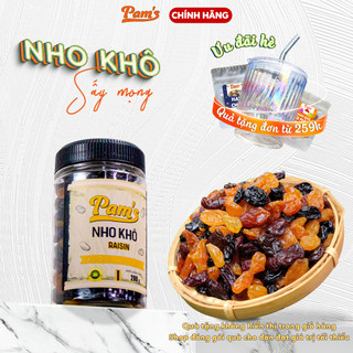 Nho Khô Sấy Mọng Không Đường Vị Chua Ngọt Tự Nhiên Pams 200g/hũ