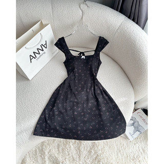 Đầm hoa nhí thun tay con Anna - Yurin