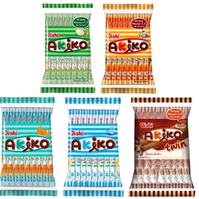 Bịch bánh quế kem Akiko oishi