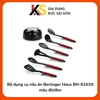 Bộ dụng cụ nấu ăn 7 chi tiết berlinger haus bh/6241n - màu đen/đỏ