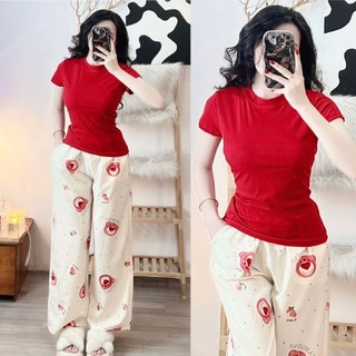 Áo cổ tròn thun gân tay ngắn full màu