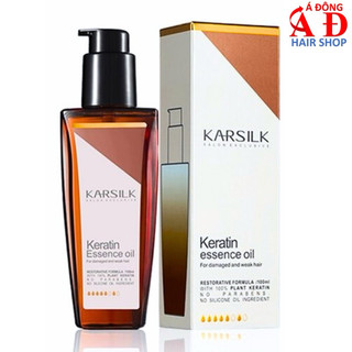 Tinh dầu dưỡng bóng tóc Karsilk Keratin Essence Oil cho tóc yếu và hư tổn 100ml