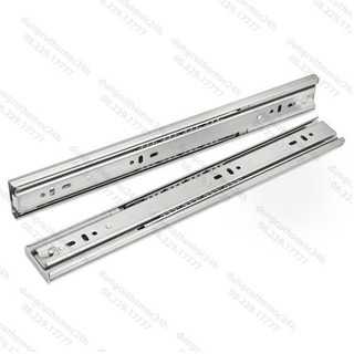 Ray bi trượt 3 tầng sắt mạ kẽm bản dùng làm ngăn kéo hộc tủ (1 cặp)