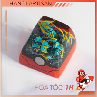 Nút Bàn Phím Cơ KeyCap Lẻ KeyCap Artisan Pokemon Mega Rayquaza - Trang Trí Bàn Phím cơ