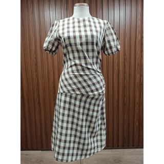 [BYMO PASS] Thanh lý Đầm caro xoắn eo - Size M