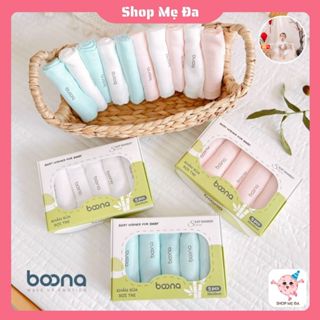  Khăn Sữa Sợi Tre Boona Set 5 Cái Mềm Mịn Rửa Mặt Tắm Cho Bé Sơ Sinh KT 30*30cm | Shop Mẹ Đa 