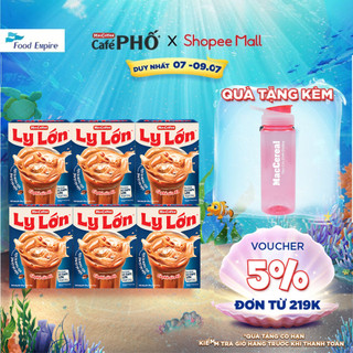 Combo 6 hộp Cà phê Ly Lớn - Maccoffee (hộp 10 gói x 26g)