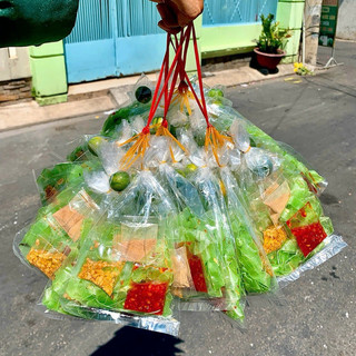 💚 XÂU BÁNH TRÁNG LÁ DỨA ỚT RIM DẦU TỎI MUỐI SẶC 💚