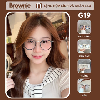  Gọng kính cận nữ dáng oval khung kim loại phong cách hàn quốc dễ đeo hợp với nhiều dáng mặt G19 