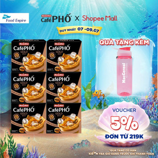 Combo 6 Hộp cà phê Phố sữa đá GOLD - MacCoffee (hộp 10 gói x 29g)