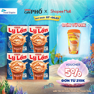 Combo 4 hộp Cà phê Ly Lớn - Maccoffee (hộp 10 gói x 26g)