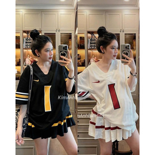 Set váy xốp kẻ số 1 kim anh bùi